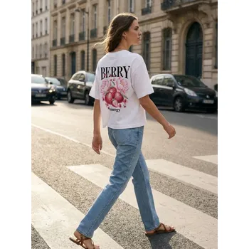 Sinsay - Bavlněné tričko s potiskem na zádech - bílá - 140HA-00X - 140HA-00X-XL