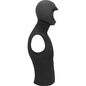 Pánské tričko DECATHLON Top s kuklou na surf 900 neopren 2 mm M ČERNÁ