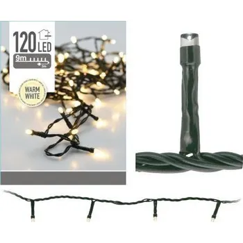 Vánoční dekorace Osvětlení vánoční 9,0m 120LED teplá BÍ venkovní