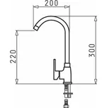 Pyramis Bello 090935601 Granitová kuchyňská baterie Volcano (černá)