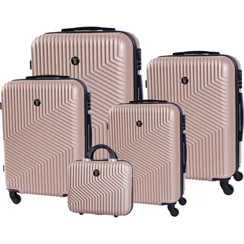 Cestovní kufr BERTOO Milano - champagne set 5v1