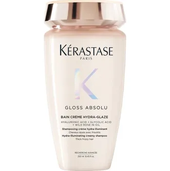 Vlasová kosmetika Kérastase Gloss Absolu Bain Creme Hydra Glaze rozjasňující šampon pro husté a krepaté vlasy 250 ml