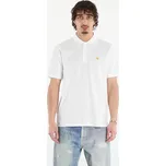 Tričko Carhartt WIP S/S Chase Pique Polo UNISEX White/ Gold XXL