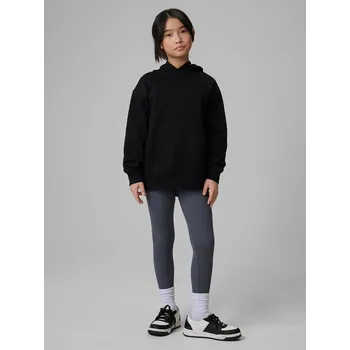 Chlapecká mikina 4F dětská mikina bavlna černá velikost 134