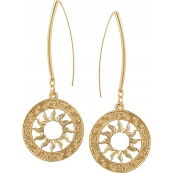 Náušnice Colibra Pozlacené Náušnice s řeckým sluncem z kolekce Helios