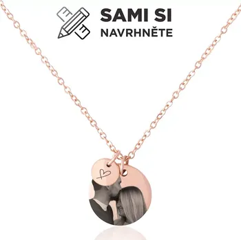 Řetízek Řetízek s medailonky a vlastním motivem růžové zlato