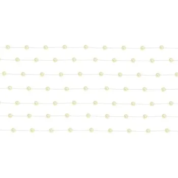 Svatební girlanda z perliček krémová 10ks x 1,3m