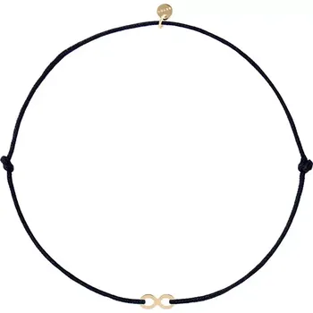 Náramek Náramek zlaté infinity černý