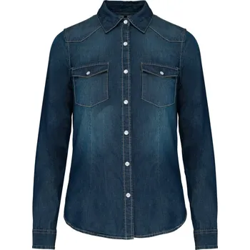 Pracovní obuv Kariban Košile K518 denim, dlouhý rukáv, dámská - AKCE! COT20K518k5803-blue jean L Blue jean