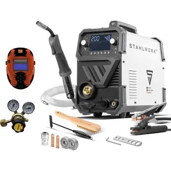 Svářečka Svářečka STAHLWERK MIG MAG 200 ST - výhodný SET Varianta: SET 8: svářečka s výbavou v popisu stroje + RV CO2 + kukla eco 6914/SET8