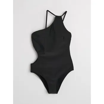 Dámské plavky Sinsay - Jednodílné plavky na jedno rameno s výřezem - černá - 612IL-99X - 612IL-99X-M