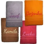 Froté osuška se jménem 70x140cm vz.2 červená