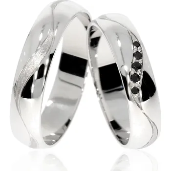 Prsten Zlatnictví Helios Zlaté snubní prsteny L-84/2 Kameny: Se Zirkony