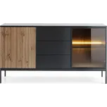 Piaski Komoda Sento KSZ 154 s LED osvětlením provedení - vyber: černá + dub wotan