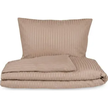 Povlečení Kvalitex Saténové povlečení s proužkem BÉŽOVÉ