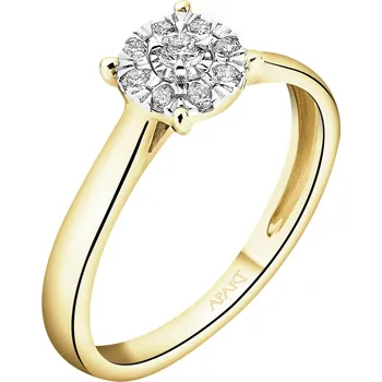 Prsten Prsten ze žlutého a bílého zlata s brilianty - 0,12 ct - ryzost 585 - 151.349
