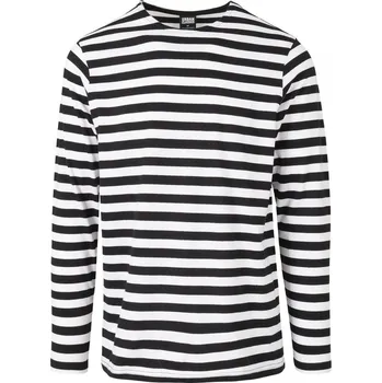 Pánské tričko Regular Stripe LS - white/black 3XL