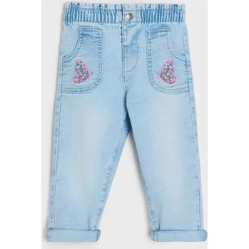 Dívčí džíny Sinsay - Džíny paperbag - modrá - 5377Z-52J - 5377Z-52J-74
