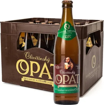 Pivo Olivětínský Opat Světlý ležák 12° 0,5 l