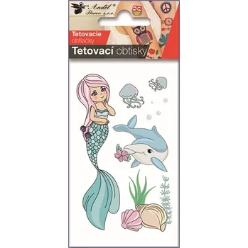 Tetovací barva Tetovací obtisky - mořská panna - 10,5 x 6 cm - 16055