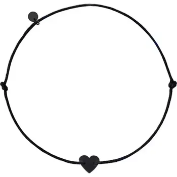 Náramek Náramek černé srdíčko unisex