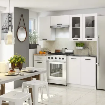 Kuchyňská pracovní deska Rovná kuchyňská linka do paneláku 180 cm VERMINA - bílá