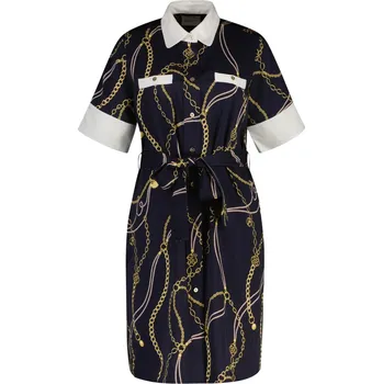 Dámské šaty ŠATY GANT PRINTED CONTRAST SS SHIRT DRESS EVENING BLUE
