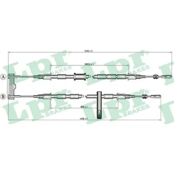 Lanko parkovací brzdy Tažné lanko, parkovací brzda LPR C0786B