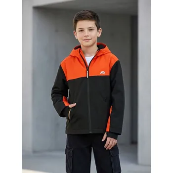 Chlapecká bunda Sinsay - Nepromokavá softshellová bunda s kapucí - černá - 117HE-99X - 117HE-99X-164