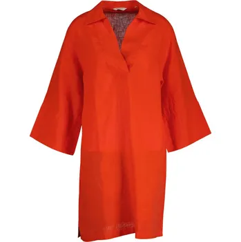 Dámské šaty ŠATY GANT LINEN POPOVER DRESS PERFECT RED