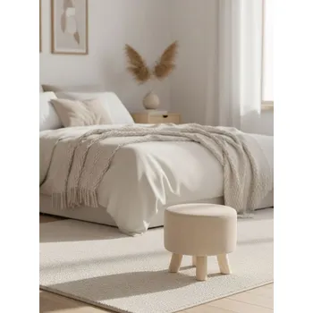 Taburet Sinsay - Kulatý taburet - krémová - 031HC-01X - 031HC-01X-ONE