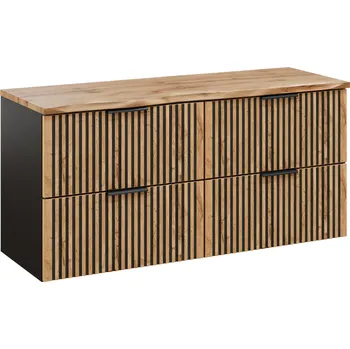 Koupelnový nábytek Comad Koupelnová skříňka pod deskové umyvadlo set Xilo 120 šedá/dub wotan