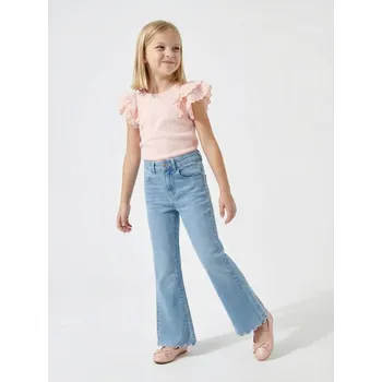 Sinsay - Flare džíny s dekoračním zakončením nohavic - modrá - 910DV-05J - 910DV-05J-116