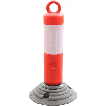 Plotový sloupek Červený plastový (PE) reflexní sloupek FLOMA BPD93 - průměr 10 cm, výška 50 cm - 62621607