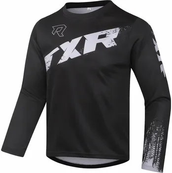 Moto dres TXR Detský motokrosový dres Pulse čierny XL (Anatomický strih;predĺžená zadná časť,odolný materiál)