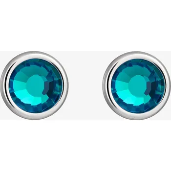 Náušnice Preciosa Náušnice z chirurgické oceli Carlyn s českým křišťálem Preciosa, modrý zirkon