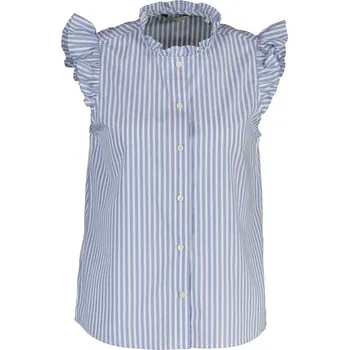 Dámská košile HALENKA GANT STRIPE CTN RUFFLE BLOUSE PALACE BLUE