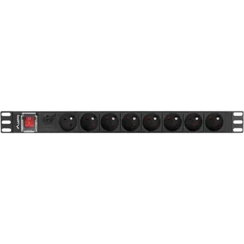 Racková skříň Lanberg POWER DISTRIBUTION UNIT (PDU) 19[34] LANBERG 1U 16A 2M 8X FRENCH OUTLETS BLACK