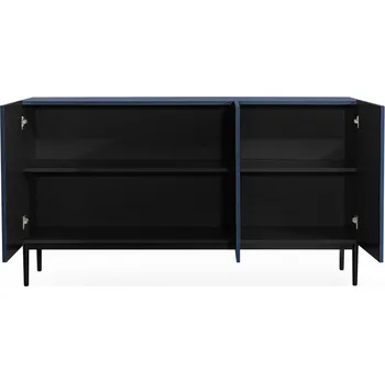 Komoda BOGART. Komoda Nicole, tmavě modrá MDF / černé nohy