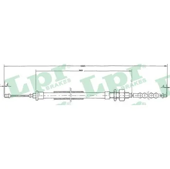 Lanko parkovací brzdy Tažné lanko, parkovací brzda LPR C0114B