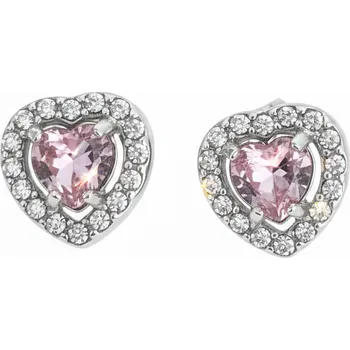 Náušnice Ewena Ocelové náušnice s růžovými zirkony-Nerina-EW 325