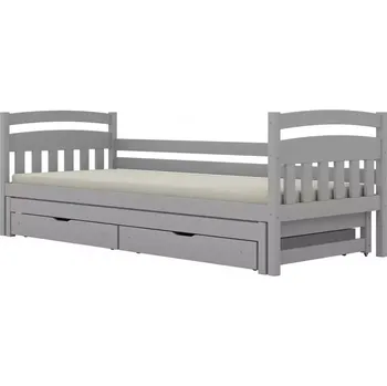 Ložnicová sestava Postel Tosia přistýlka + zásuvky 80x180 šedá