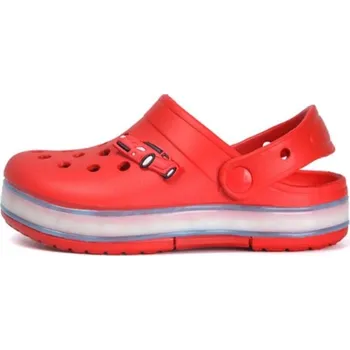 Dětská móda Dětské gumové pantofle A253 červená 27