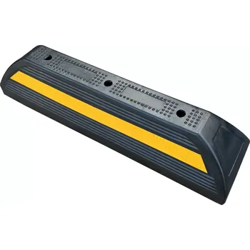 Černo-žlutý gumový parkovací doraz FLOMA WS96 - délka 100 cm, šířka 25 cm, výška 20 cm - 62621412