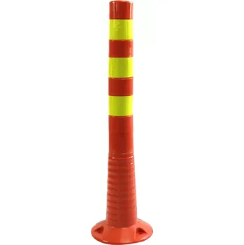 Plotový sloupek Červený plastový (PU) reflexní sloupek FLOMA BPD41 - průměr 8 cm, výška 75 cm - 62621603