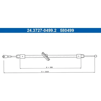 Auto-moto Tažné lanko, parkovací brzda ATE 24.3727-0499.2