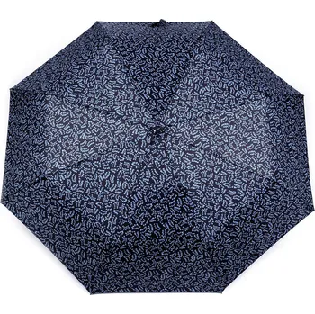 Deštník Dámský skládací vystřelovací deštník, velké, 4 modrá tmavá