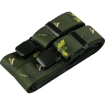 Kšandy Šle myslivecké šíře 4 cm délka 120 cm, střední, 4 zelená srnec