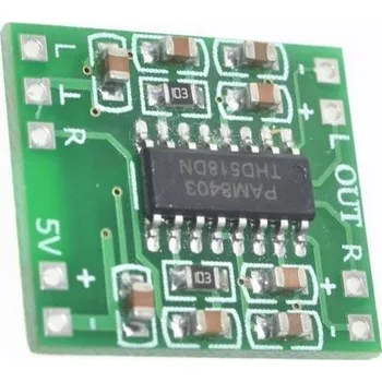 Síťový kabel Zesilovač ve třídě D 2x3W, modul PAM8403