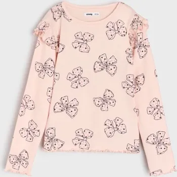 Dívčí oblečení Sinsay - Tričko z&nbsp;žebrovaného úpletu - růžová - 699DY-MLC - 699DY-MLC-140